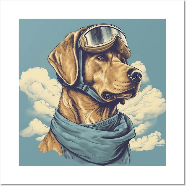 Aviator dog Wall Art by GreenMary Design